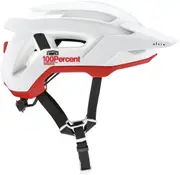 100% Altis Bicycle Helmet, white-red for Men White Red