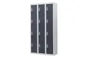 12-Door Locker for Office Gym Shed School Home Storage - Standard Lock with Keys