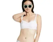 Stoney Clover Lane x Target Bikini Top Size XS 0-2 White Ruffles Adjustable NeW