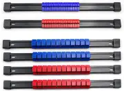 6PC ABS Socket Storage Rail Rack Set 1/4", 3/8", 1/2" Holds up to 86 sockets