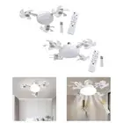 Ceiling Fan Light and Remote Control 3 Colors Lamp for Home Entryway Kitchen