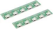 TopHomer 10 PCS Micro USB to DIP Adapter Board, 5 Pin Converter Micro USB Female Socket Pinboard for 2.54mm Pitch PCB Board