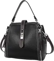 [HESHE] Women Leather Shoulder Bag Handbags Satchel Ladies Purses Crossbody Bag