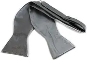 [Tie Store Australia] Mens Silver Self Tie Bow Tie