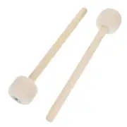 2 Pcs Marching Mallets Drum Sticks Child Drumstick with Wood Handle Practical