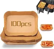 100Pcs Baking Paper Liners for Air Fryers - Rectangular Baking Sheets for Ninja Foodi Smart XL, DualZone & More Models - Air Fryer Accessories