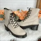 Dr. Martens Taupe Leona Boots NWOT Size 10