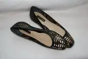 ROBERTO CAVALL I NAPPA CALF BALLERINA FLAT WITH JAGUAR UNDERLAY#6us $780