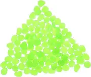 HOOTNEE Glow in Dark Decorative Pebbles 100pcs Luminous Stones Garden Decorative Rocks Fish Tank Gravel