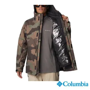 【Columbia 哥倫比亞 官方旗艦】男款- Omni-TECH防水鋁點保暖兩件式外套-迷彩(UWE11550NC / 2022年秋冬)