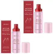 Powder Melt Glass Setting Spray, Ultra-Smooth Finish- Size Setting Spray, Hydrating, Makeup Wear Up to 12 Hours 2pcs
