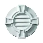 Fypon Gable Vent+Louver Round Polyurethane UV+Weather Resistant Exhaust White