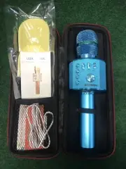 BONAUK Wireless Bluetooth Karaoke Microphone - Q37 Blue New
