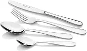 Stanley Rogers Albany 24 Piece Cutlery Set, Stainless Steel with Mirror Polish, Setting for 6 in Gift Box