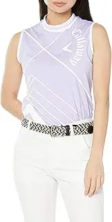 [Callaway] C23134215 Women's Sleeveless Shirt (Powerline Pattern, Stretch, UV Protection), Golf,