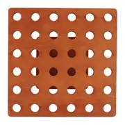 Wooden Square Ice Cream Shelf with Holes Storage Display Rack Wooden Wall Shelf