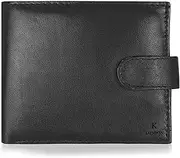 [K London] Mens| Gents Wallet | Genuine Leather | Travel Friendly | Leather Wallets for Men I 3 Card Slots I 2 Currency & Secret Compartments I 3 Zipper & 1 Id Card Slots, Black, Black, M, Two Fold