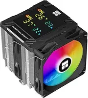 Thermalright Peerless Assassin 120 Digital ARGB Black CPU Air Cooler, Digital Screen Top Cover,6 Heatpipes Computer CPU Cooler, for AM4/AM5,Intel LGA1700/1851/1150/1151/1200, PC Cooler-Black ARGB