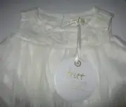 Britt Bears Vintage Inspired 6-12 month baby dress Ivory tulle christening gown