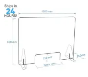 80x120cm Sneeze Guard / 4.5mm Acrylic Hygiene Screen Barrier / Protective-shield