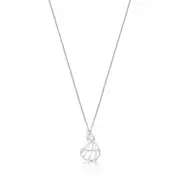 Disney Couture Kingdom Junior - Beauty & the Beast - Belle Outline Necklace White Gold