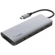 Belkin 7-in-1 USB-C Hub Grey