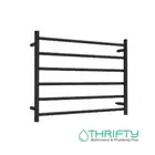 Linsol Allegra 6 Bar Wide Heated Towel Rail Matte Black
