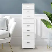 Levede Office Cabinet 8 Drawer Drawers Storage Cabinets Steel Rack Home White