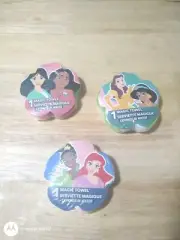 3pk Disney Princess 11”x11” cotton magic towels
