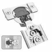 10 Pack 1/2" inch Overlay Soft Close Cabinet Hinges Stainless Steel Satin Nic...