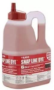 Marking Tools - Dark Red 6-lb Semi Permanent Snap-Line Dye with Durable Bottl...