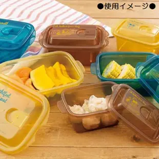 【小禮堂】角落生物 日本製 方形微波保鮮盒組 塑膠保鮮盒 便當盒 500ml Ag+ 《2入 粉 花圈》