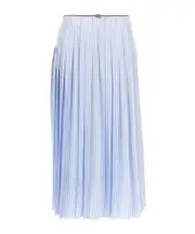 Thom Browne Twill Pleated Skirt IT42 light blue
