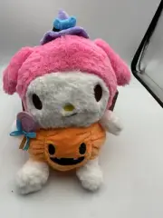 Sanrio My Melody Halloween Pumpkin Plush Witch Hat Candy 10” NWOT Rare