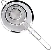 Fine Wire Mesh Kitchen Sieve Set 7/12/18 cm with Rim - Upgraded Verison