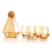 Wine Decanter Set with Four Glasses - Premium Wine & Whiskey Decanter Sets for