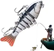 Crank Bait for Fishing, Fishing Bait, Multi-Joint Fishing Lure with Hook, Colourful Anging Tackle, Slow Sinking Bait for All Water Layers
