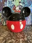 Mickey Mouse Disney Sculpted Ceramic Cookie Jar With Box