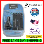 MobileSpec Cassette Adapter & DC Converter Kit - CD/MD/MP3/DVD, 6 Adapter Plugs