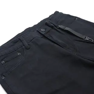 RETOP-扣環破壞窄版彈力牛仔褲-黑 RM213804-02