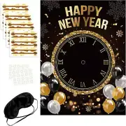 New Year S Eve Games 2025 Happy New Year Activities Clock Game Party Decorations