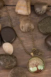 Tree Of Life Pendant W Owl Charm--NES-PTLIFE