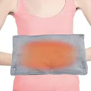 Rechargeable Hand Warmer, Waterless Heating Pad, Portable Electric Muff, Fast Heating Hand Warmers for Indoor, Outdoor Use, 11.02x15.75 Inches, Light Brown, Sliver Gray