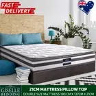Giselle 21cm Pillow Top Mattress Double Size Pocket Spring Comfort AU Stock