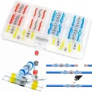 100PCS Solder Seal Wire Connectors Kit - Heat Shrink Solder Butt Connectors - Waterproof Solder Sleeves - Self Soldering Wire Connectors - Set 26-10 AWG