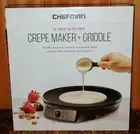 Chefman Electric 12” Crepe Maker + Griddle Skillet New Spatula Batter Spreader