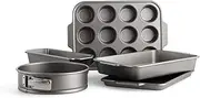 [KitchenAid] Non-Stick Aluminized Steel Bakeware Set, 5 Piece, Grey