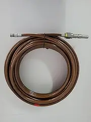 Pipe Cleaning Hose Bronze DN 4 with Rotating Nozzle and KEW Lance Nipple Quick Coupling Suitable for Nilfisk-WAP Alto, Kränzle Pressure Max 300 Bar, Suitable for Cleaning Tight Pipes (15 m)