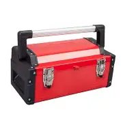 Metal Tool Box Steel 16" Inch Tool Organizer Box Durable Portable Tool Storag...