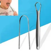 2Pcs Tongue Scraper Stainless Steel Tongue Cleaner Bad Breath Removal Oral Care